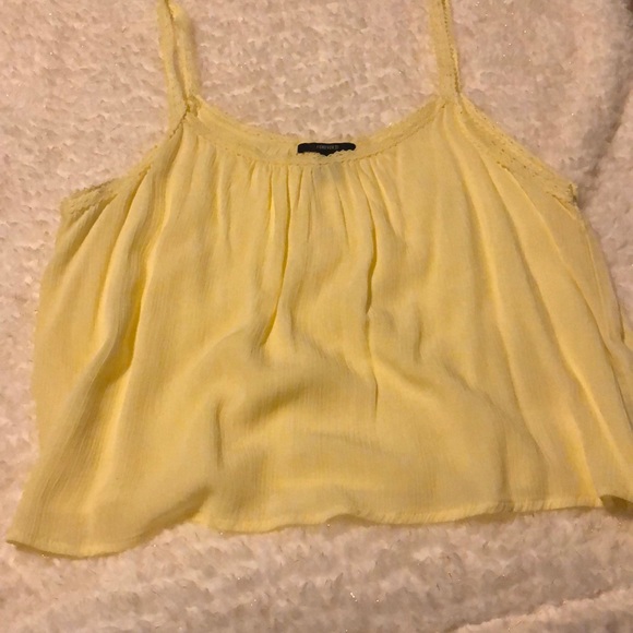 Tops - Yellow crop top